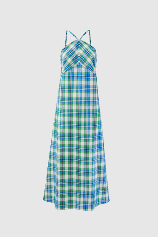 Call Me Maybe Maxi Dress in Patio Plaid Woven Cotton