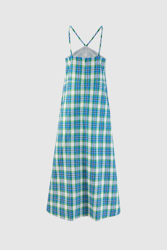 Call Me Maybe Maxi Dress in Patio Plaid Woven Cotton