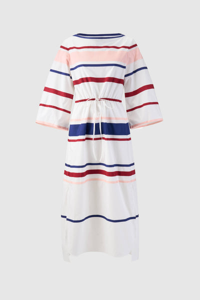 Ribbon Caftan Dress in Cotton Poplin