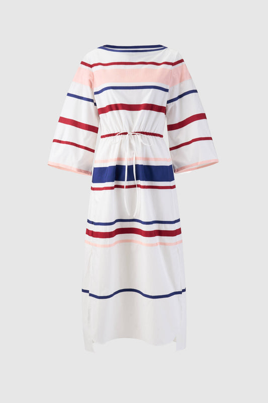 Ribbon Caftan Dress in Cotton Poplin