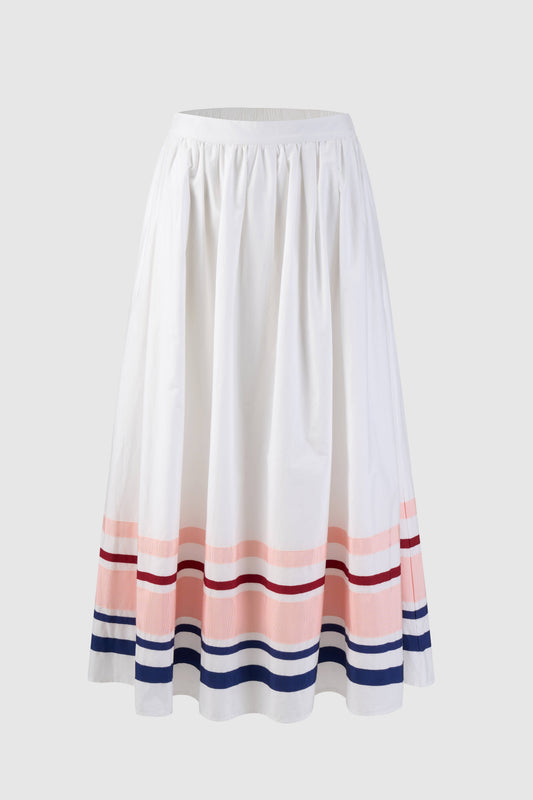 Ribbon Easy Does It Skirt in Cotton Poplin