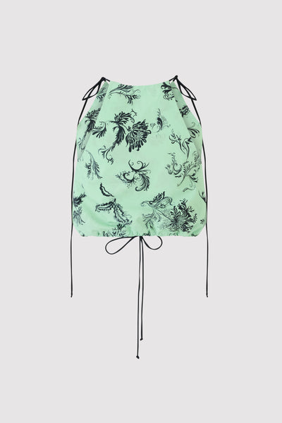 Draw Me Closer Top in Tossed Floral Cotton Poplin