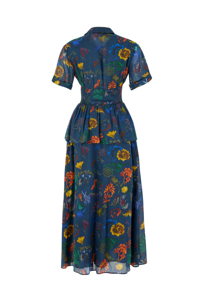 Boogie Woogie Bugle Boy Dress in Floral Printed Ramie