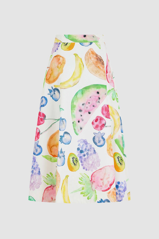 A-Line Skirt in Fruit Cotton Faille