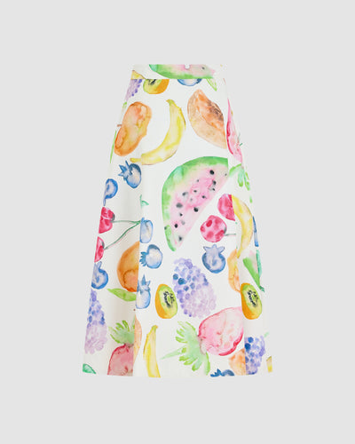 A-Line Skirt in Fruit Cotton Faille