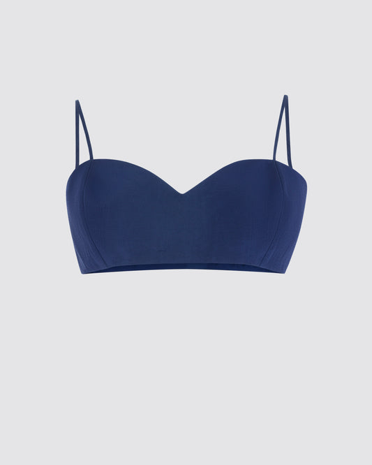 Sweetheart Bra Top in Ridged Moire