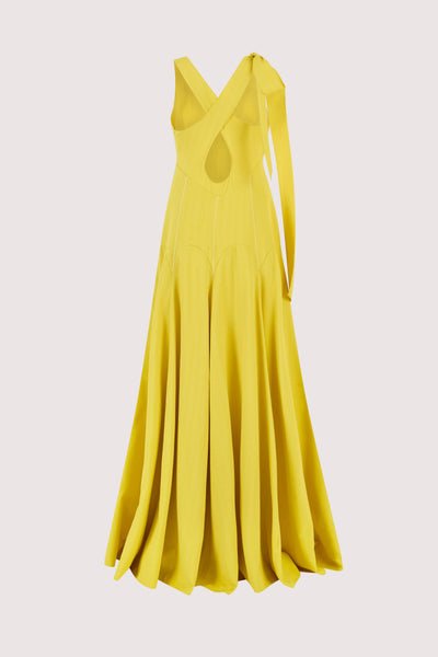 Archery Gown in Spongy Crepe