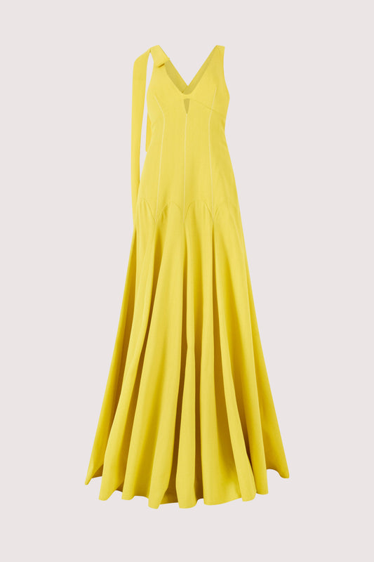 Archery Gown in Spongy Crepe