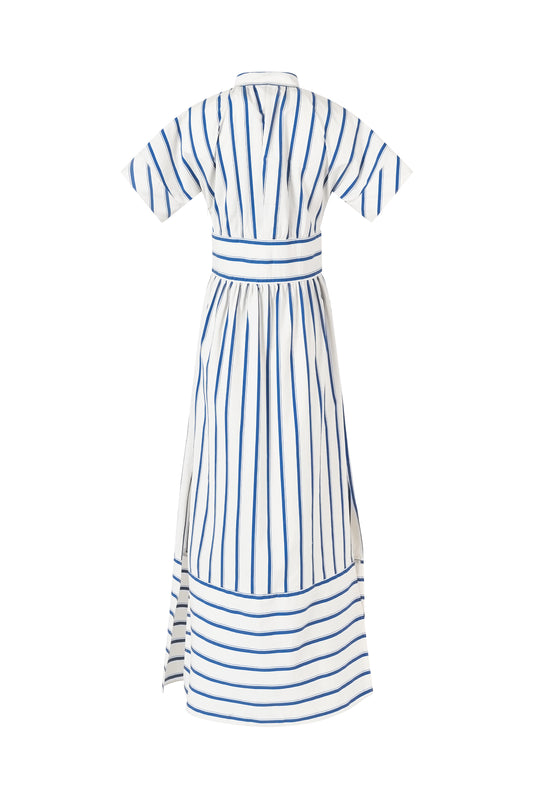 Ask for Directions Shirt Dress in Coastal Stripe Cotton