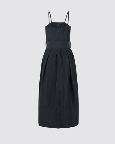 Artichoke Dress w/ Belt in Linen Viscose