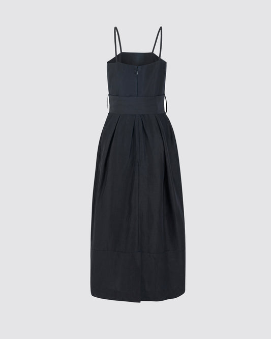Artichoke Dress w/ Belt in Linen Viscose