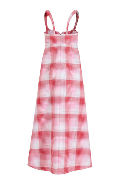 Banana Sleeve Dress in Recycled Plaid