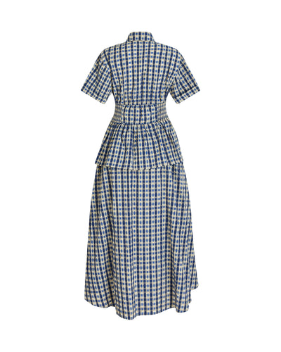 Boogie Woogie Bugle Boy Dress in Seersucker Check