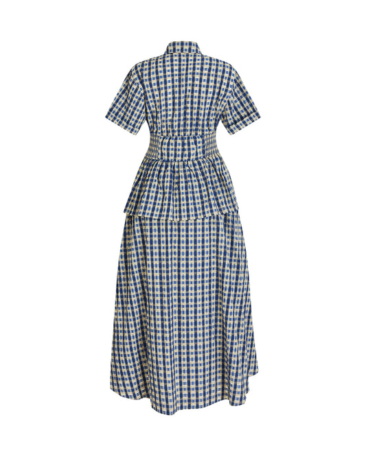 Boogie Woogie Bugle Boy Dress in Seersucker Check