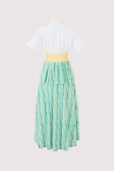 Boogie Woogie Bugle Boy Dress in Watercolor Stripe Poplin