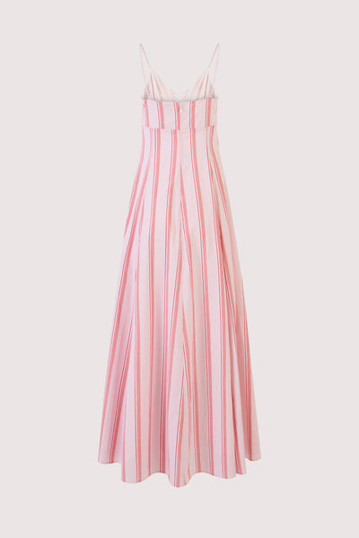 Cami Maxi Dress in Men's Shirting Red Stripe