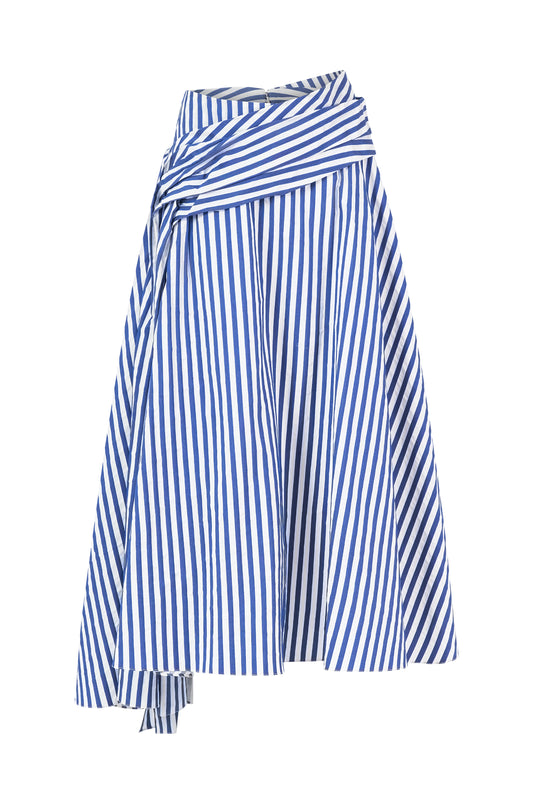 Draped For The Dramatic Skirt in Awning Stripe