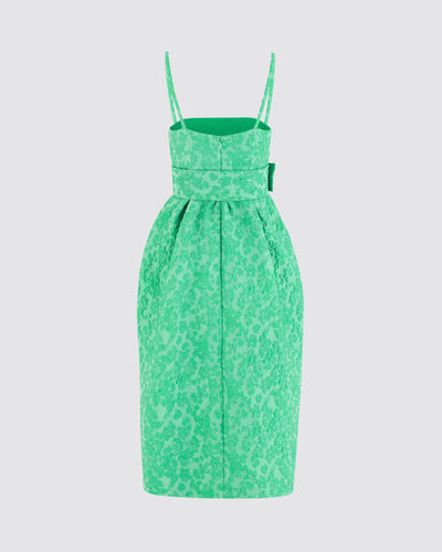 Artichoke Dress w/ Belt in Wildflower Cloque