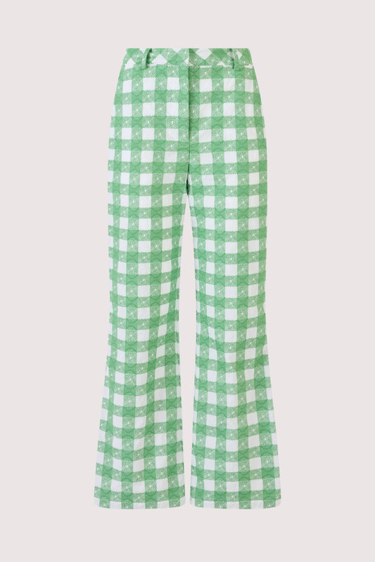 Easy Does It Pant in Picnic Embroidered Gingham