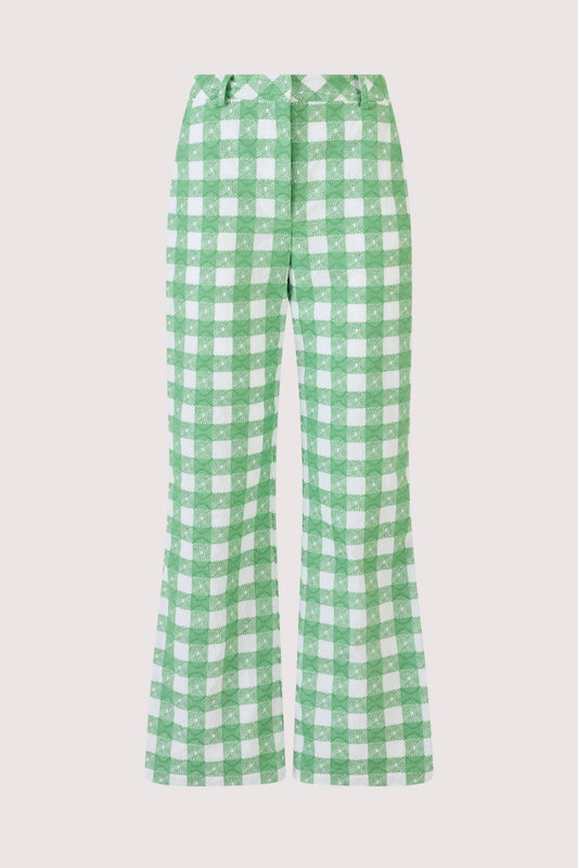 Easy Does It Pant in Picnic Embroidered Gingham