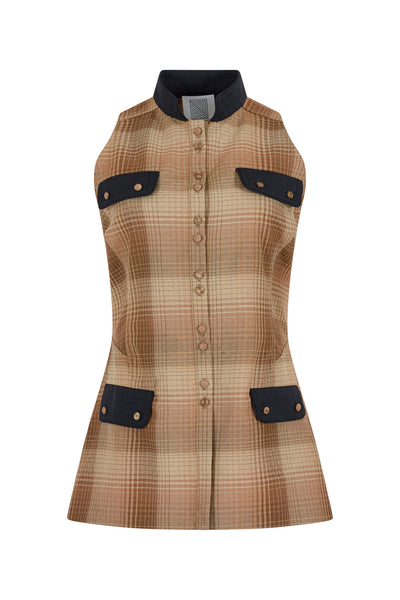 Emotionally Vested Vest in Recycled Plaid