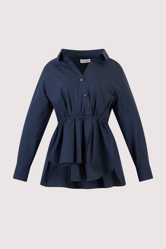 Falling off the Shoulder Top in Cotton Taffeta