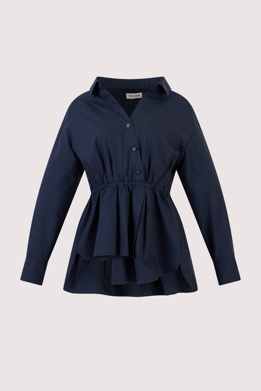 Falling off the Shoulder Top in Cotton Taffeta