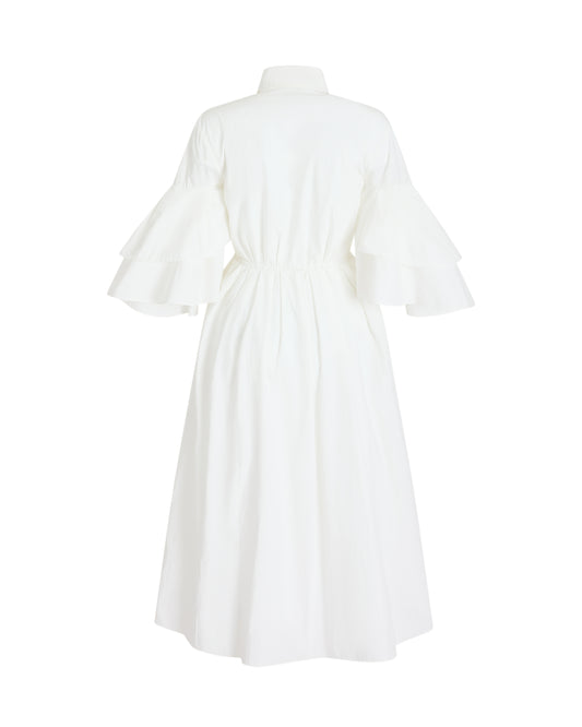 Fiesta Shirt Dress in Cotton Poplin