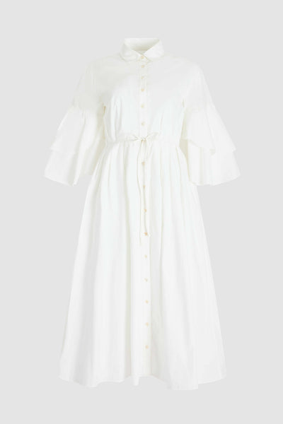 Fiesta Shirt Dress in Cotton Poplin