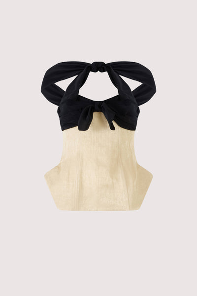 Gesundheit Bustier Hippy Top in Malta Linen Jacquard