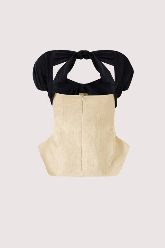 Gesundheit Bustier Hippy Top in Malta Linen Jacquard