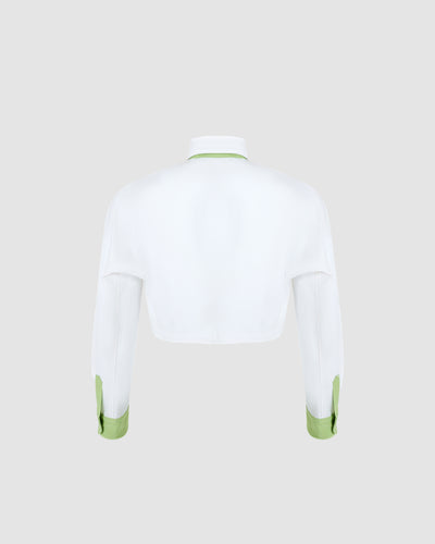 Gussied Up Button Down in Heavy Cotton Poplin