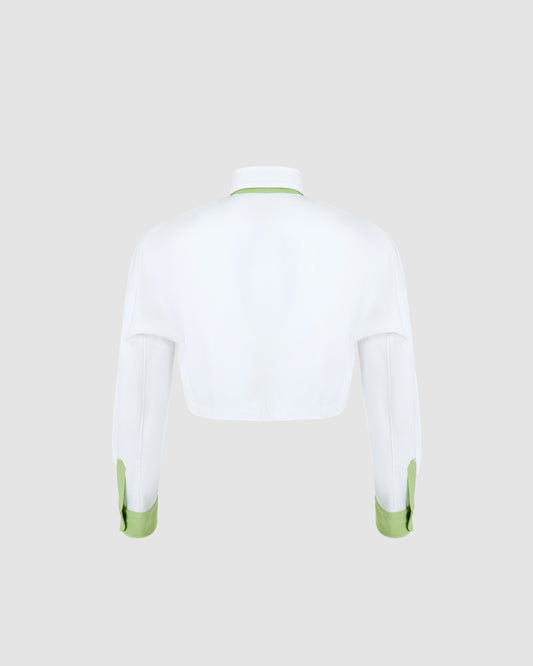 Gussied Up Button Down in Heavy Cotton Poplin