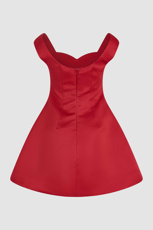 Halo Mini Dress in Double Duchess Satin