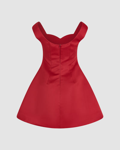 Halo Mini Dress in Double Duchess Satin