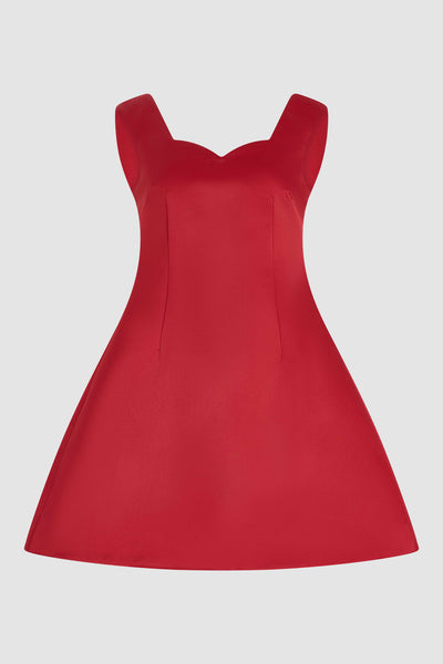 Halo Mini Dress in Double Duchess Satin