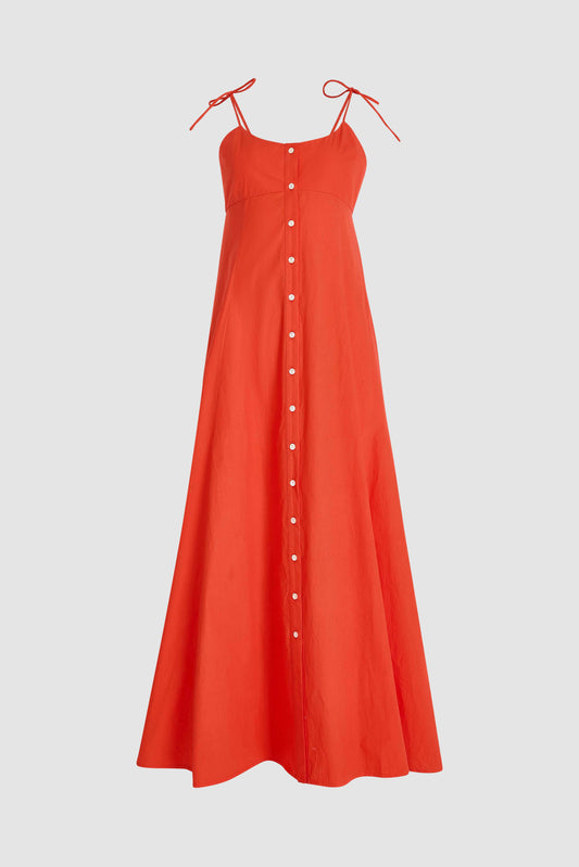 High Garden Maxi Dress in Cotton Poplin