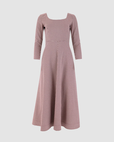 Jackie Oh Dress in Micro Houndstooth