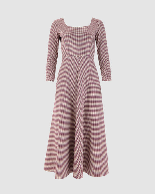 Jackie Oh Dress in Micro Houndstooth