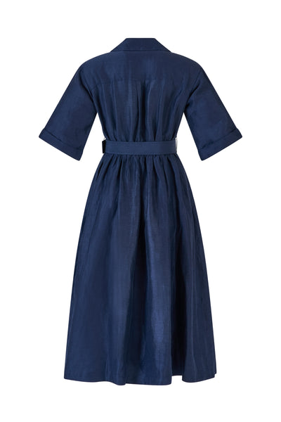 Jane Shirt Dress in Linen Viscose Rosie Assoulin Jane Shirt Dress in Linen Viscose Rosie Assoulin