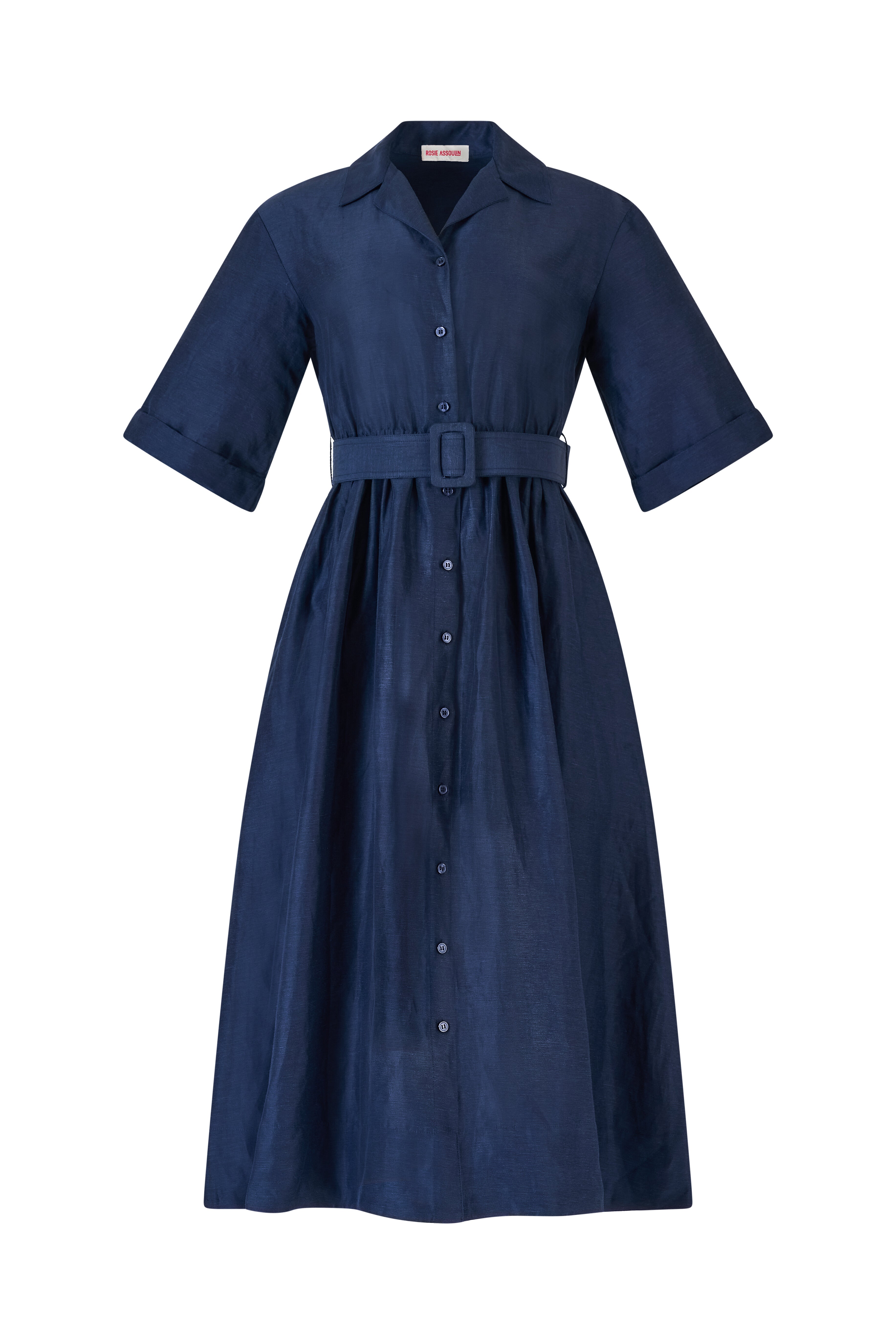 Jane Shirt Dress in Linen Viscose – Rosie Assoulin