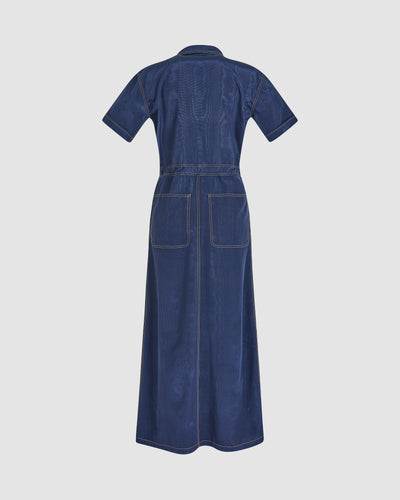 Janitoress Dress in Ridged Moire