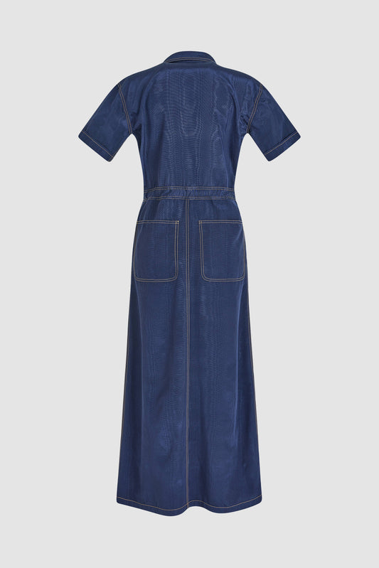 Janitoress Dress in Ridged Moire