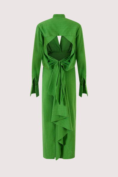 Just a Small Gathering Open Back Dress in Spongy Crepe