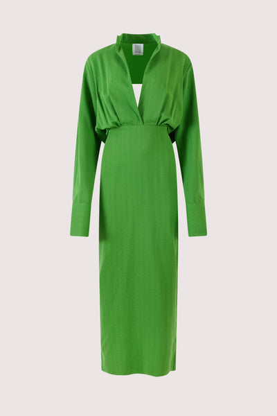 Just a Small Gathering Open Back Dress in Spongy Crepe