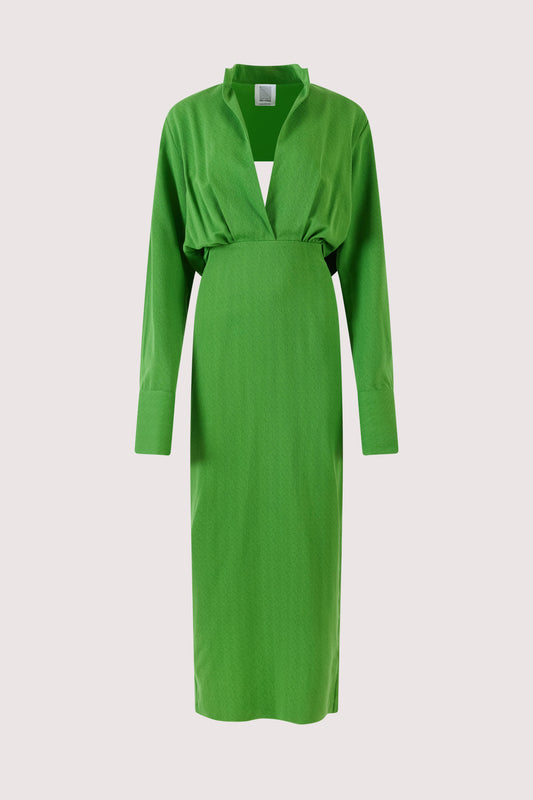 Just a Small Gathering Open Back Dress in Spongy Crepe