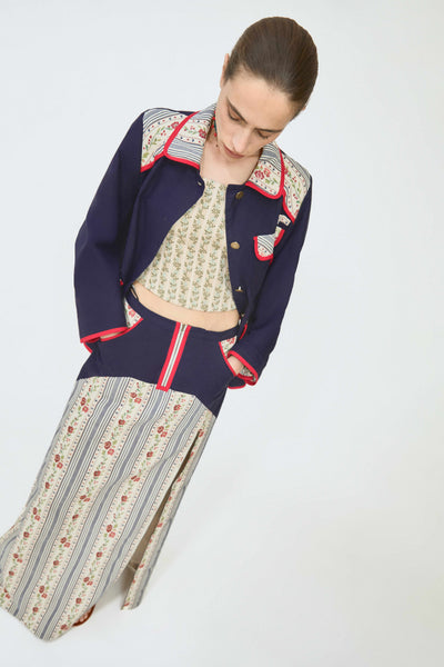 Patchwork Safari Jacket in Litchfield Floral Jacquard