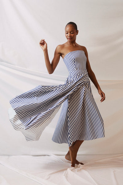 Draped For The Dramatic Skirt in Awning Stripe