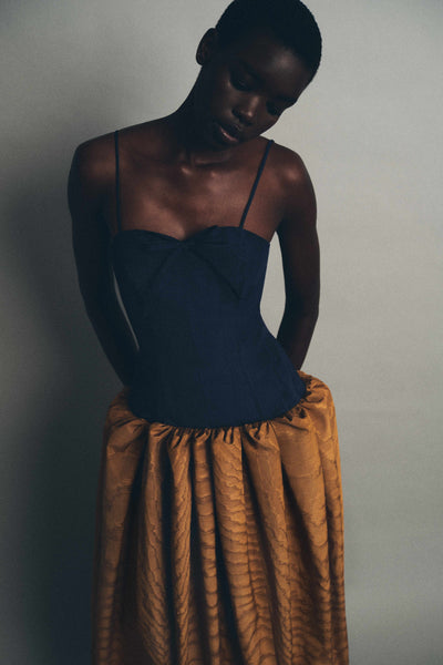 Spaghetti Strap Fifi Gown in Moire Tracee