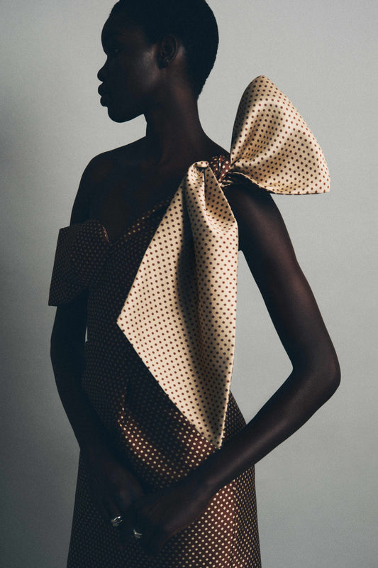 Loop-dy Loo Dress in Dot Jacquard Mikado